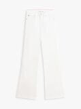 White Mid Rise Flared White Jeans  Women