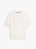 Beige Fine Knit Jersey Short Sleeve Jumper  Women