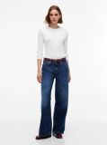 Beige Slim Crew Neck Long Sleeve T-Shirt  Women