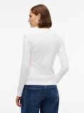 Beige Slim Crew Neck Long Sleeve T-Shirt  Women