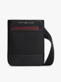 Black Metal Logo Crossbody Bag  Men
