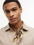 Beige Logo Pure Silk Lightweight Scarf  Men
