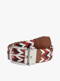 Multi Denton Reversible Woven Leather Belt  Men