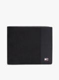Black Flag Plaque Bifold Flap Leather Wallet  Men