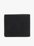 Black Flag Plaque Bifold Flap Leather Wallet  Men