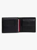 Black Flag Plaque Bifold Flap Leather Wallet  Men