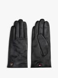 Black Chic TH Monogram Plaque Leather Gloves  Women