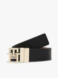 Multi TH Monogram Plaque Buckle Reversible Leather Belt  Women