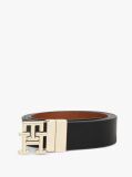 Multi TH Monogram Plaque Buckle Reversible Leather Belt  Women