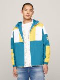 Multi Colour-Blocked Padded Hooded Windbreaker  Men
