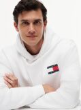 White Logo Drawstring Hoody  Men