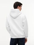 White Logo Drawstring Hoody  Men