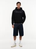 Black Regular Logo Hoody  Men