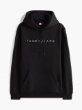 Black Regular Logo Hoody  Men