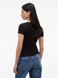 Black Essential V-Neck Slim Fit T-Shirt  Women