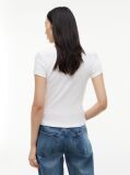 White Essential V-Neck Slim Fit T-Shirt  Women