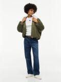 Beige Tommy Badge Ribbed Slim T-Shirt  Women