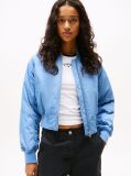 Blue Padded Water Repellent Bomber Jacket  Women