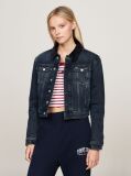 Denim Izzie Faded Padded Denim Trucker Jacket  Women