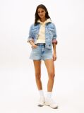Denim Patchwork Slim Denim Shorts  Women