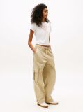 Khaki Loose Cargo Trousers  Women