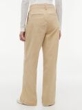 Beige Wide Leg Twill Chinos  Women