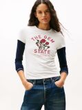 Grey Graphic Slim T-Shirt  Women