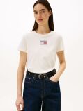 White Diamanté Flag Crew Neck T-Shirt  Women