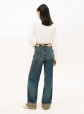 White Stitch Logo Chenille Slim Cropped Jumper  Women