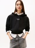 Black Essential Logo Hoodie  Women