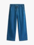 Denim Chambray Denim Loose Drawstring Trousers  Women