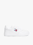 White Retro Essential Leather Basketball Trainers  Men