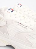 Beige Colour-Blocked Mixed Texture Trainers  Men