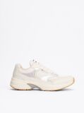 Beige Metallic Contrast Trainers  Women