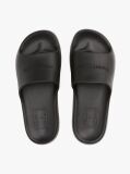 Black Logo Platform Pool Slides  Women