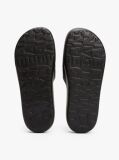 Black Logo Platform Pool Slides  Women