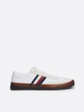 White Leather Signature Tape Lace-Up Trainers  Men