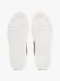 Black Pebble Grain Court Trainers  Men