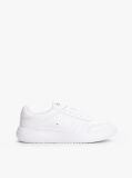 White Lightweight Leather Trainers  Men