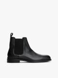 Black Leather Chelsea Boots  Men