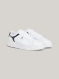 White Leather TH Monogram Court Trainers  Women