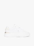 White Leather TH Monogram Court Trainers  Women