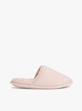 Pink Microsuede Logo Slippers  Women