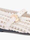 Beige Woven Mary Jane Ballerinas  Women