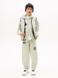 Green Varsity Embroidery Regular Joggers  Boys