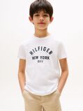 White Curved Graphic T-Shirt  Boys