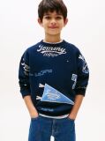 Blue All-Over Logo Print Sweatshirt  Boys
