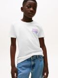 White Graffiti Logo Print T-Shirt  Boys