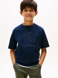 Blue Tonal TH Crest Crew Neck T-Shirt  Boys