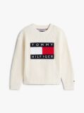 Beige Heritage Flag Chunky Knit Jumper  Boys